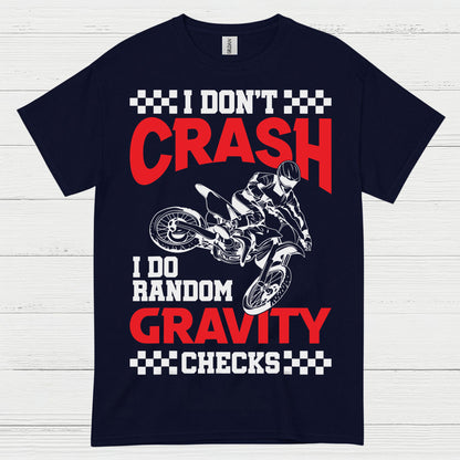 Funny Gravity Check Dirt Bike Rider T Shirt