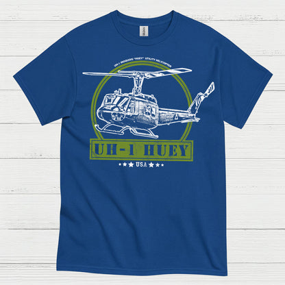 UH-1 Huey USA Military Helicopter T Shirt
