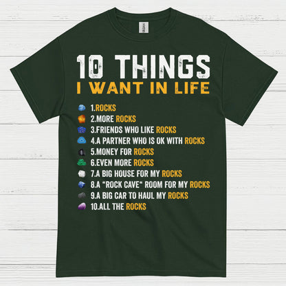 10 Things I Want In Life Rock T Shirt
