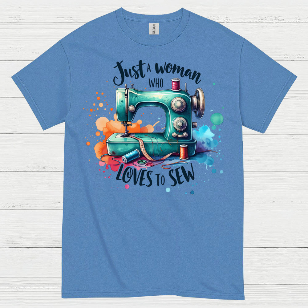 Just A Woman Who Loves To Sew T Shirt