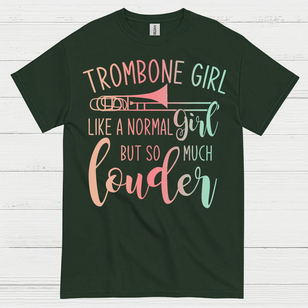 Trombone Girl Funny Music T Shirt