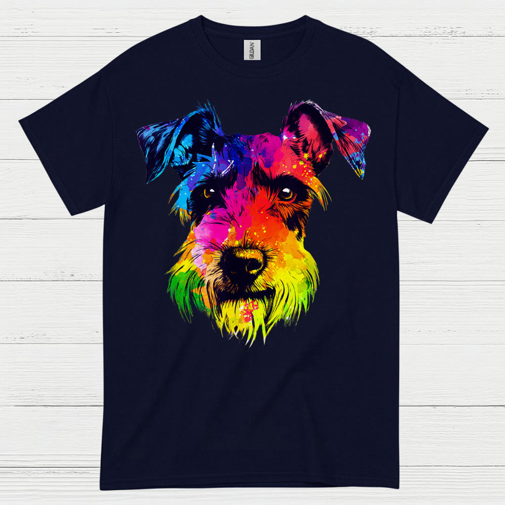 Colorful Schnauzer Pop Art Dog Lover T Shirt