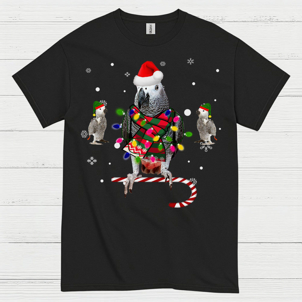 Christmas Parrot Funny Holiday T Shirt