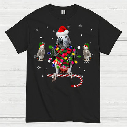 Christmas Parrot Funny Holiday T Shirt
