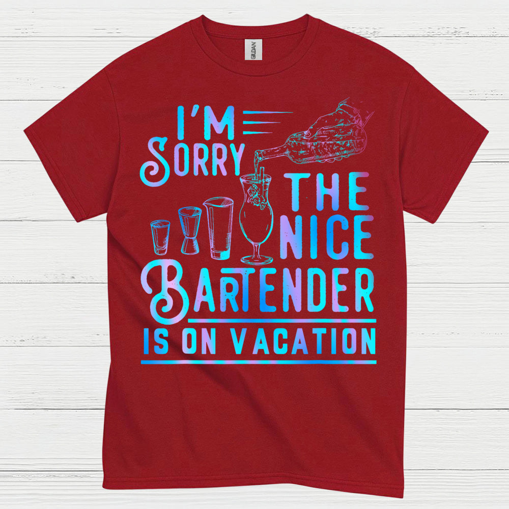 Nice Bartender On Vacation Humor T Shirt