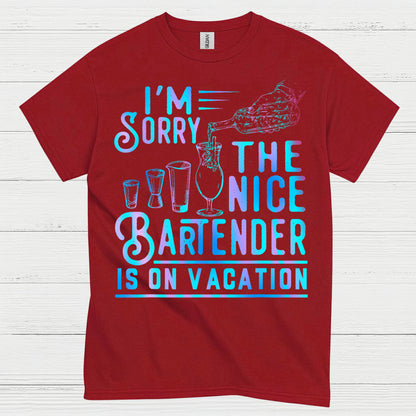 Nice Bartender On Vacation Humor T Shirt