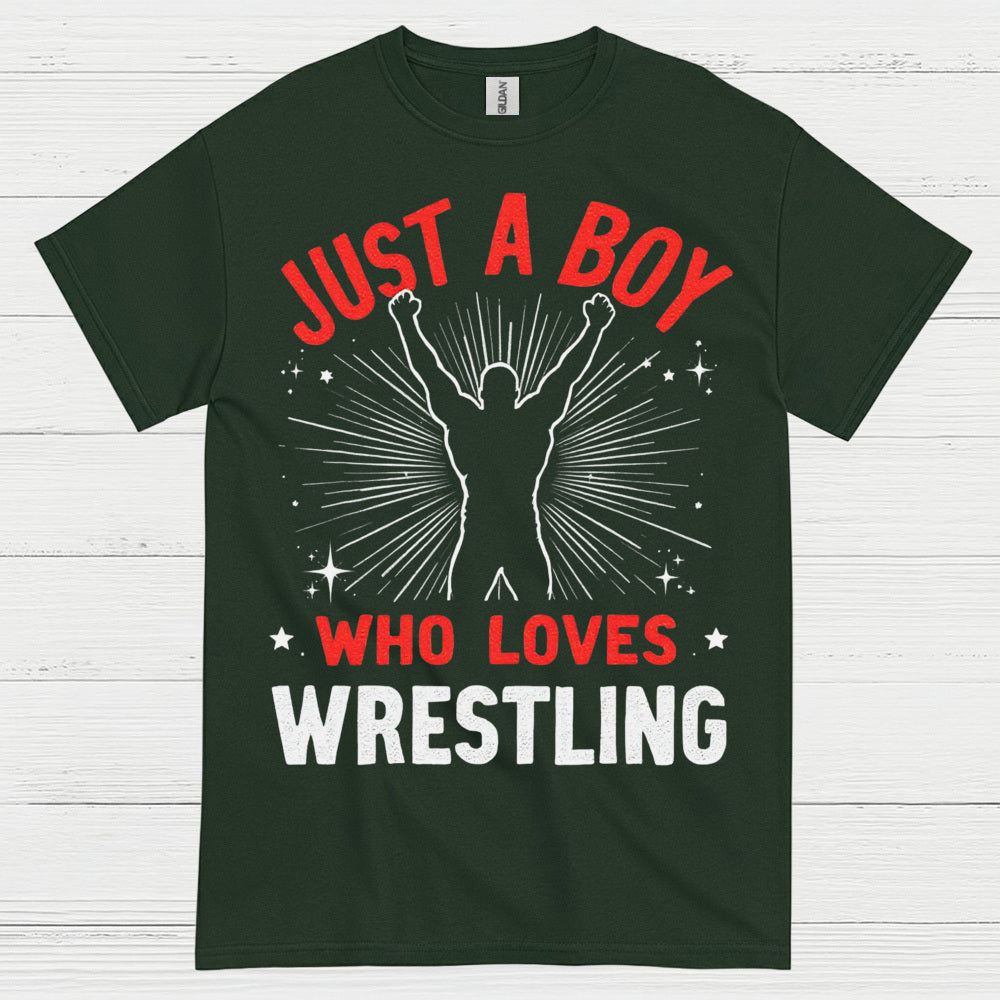 Just A Boy Who Loves Wrestling T Shirt