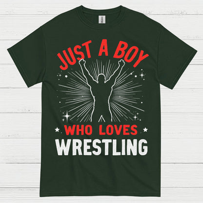 Just A Boy Who Loves Wrestling T Shirt