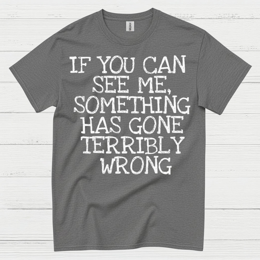 If You Can See Me Something Has Gone Wrong T Shirt