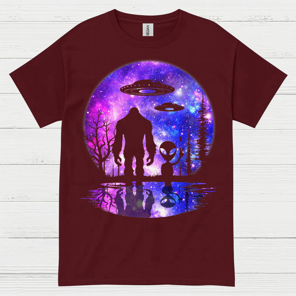 Bigfoot Alien Galaxy T Shirt