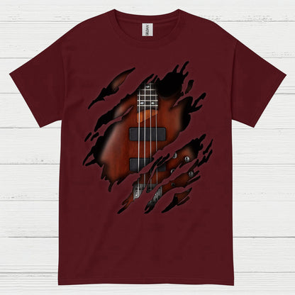 Ripped Bass Guitar T Shirt
