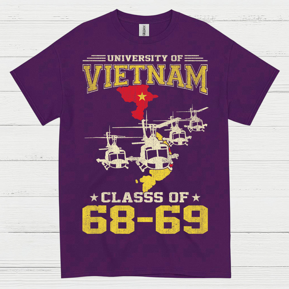 University Of Vietnam Class Of 68 69 Veteran T Shirt