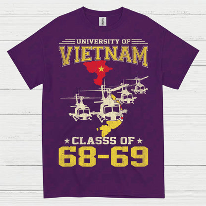 University Of Vietnam Class Of 68 69 Veteran T Shirt