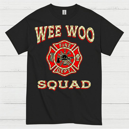 Wee Woo Squad Firefighter Humor T Shirt