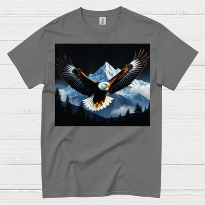 American Bald Eagle Mountain Freedom Wilderness T Shirt