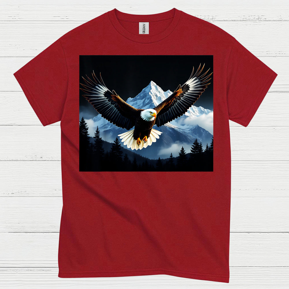 American Bald Eagle Mountain Freedom Wilderness T Shirt