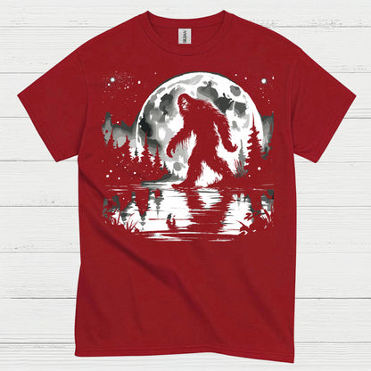 Moonlight Bigfoot Forest T Shirt