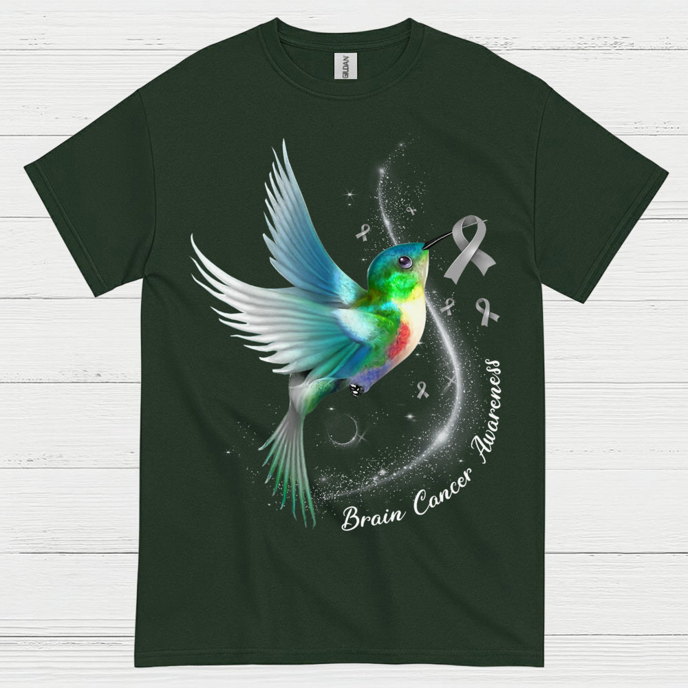 Brain Cancer Awareness Hummingbird T Shirt