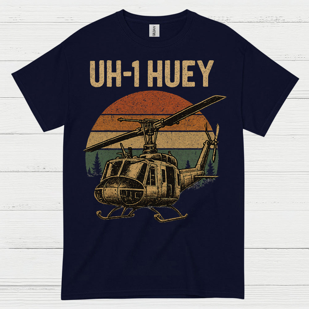UH-1 Huey Vintage Military Helicopter T Shirt