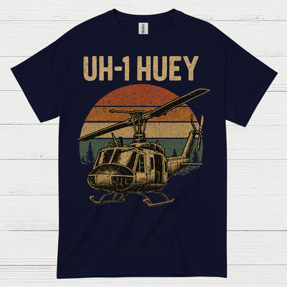 UH-1 Huey Vintage Military Helicopter T Shirt