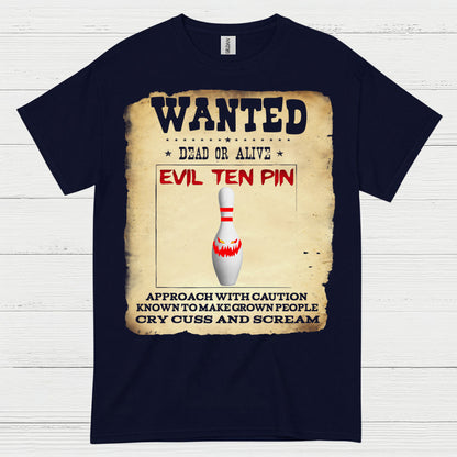 Evil Ten Pin Wanted Poster T Shirt