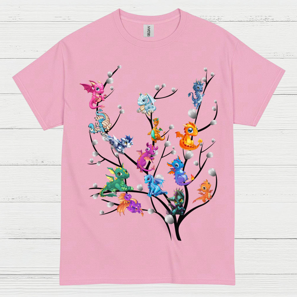 Baby Dragons On Tree T Shirt