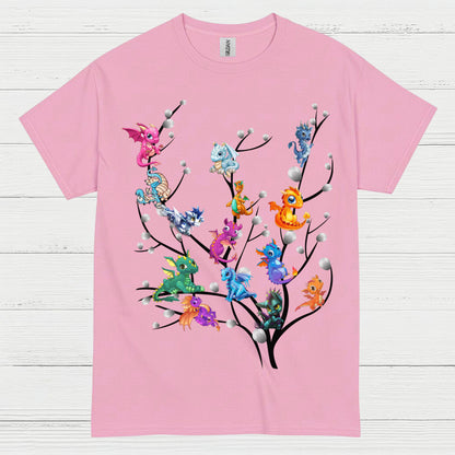 Baby Dragons On Tree T Shirt