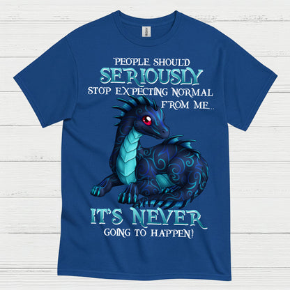 Funny Blue Dragon Attitude T Shirt
