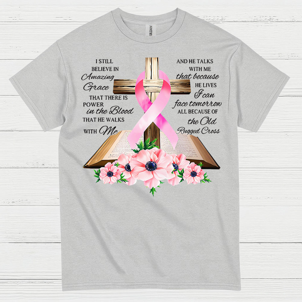 Amazing Grace Breast Cancer Faith T Shirt