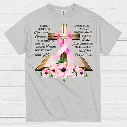 Amazing Grace Breast Cancer Faith T Shirt