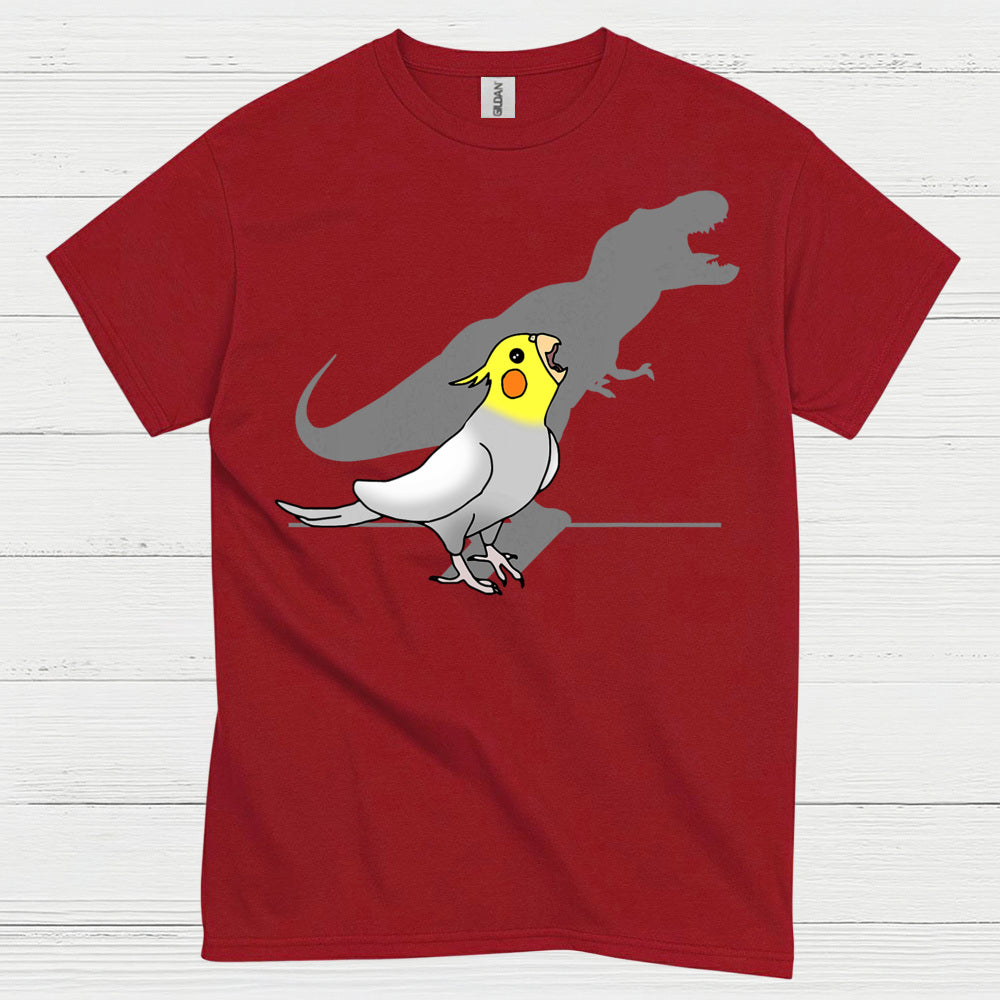 Funny Cockatiel Dinosaur Shadow T Shirt