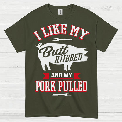 Butt Rubbed Pork Pulled Funny BBQ T Shirt