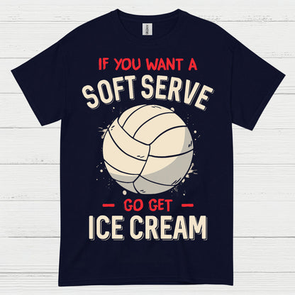Soft Serve Volleyball Humor T Shirt