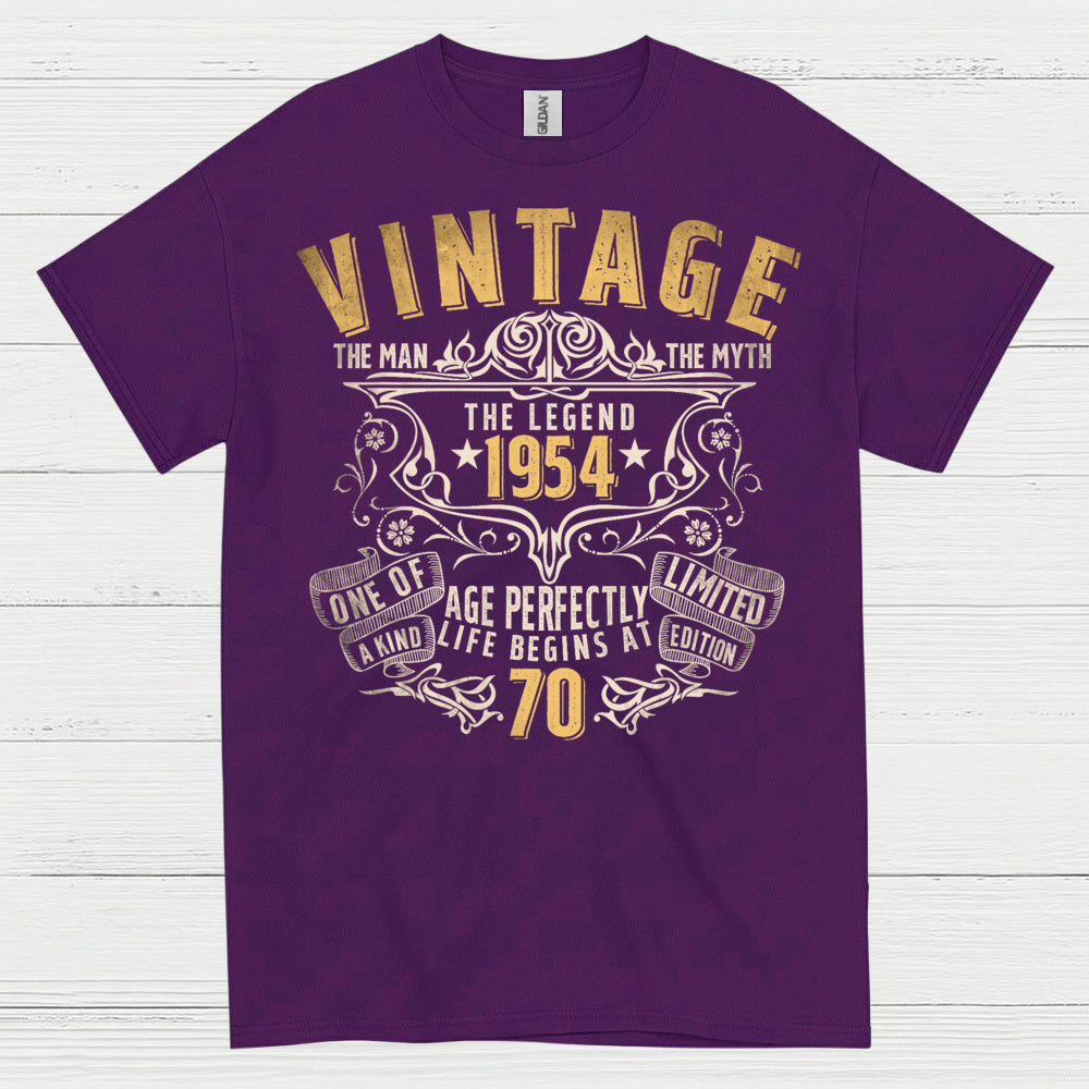 Vintage Legend 1954 70th Birthday T Shirt