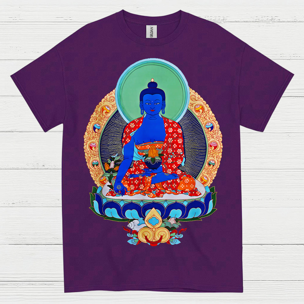 Blue Buddha Sacred Art Meditation T Shirt