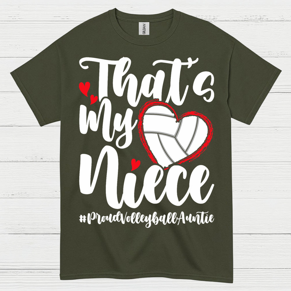 Proud Volleyball Niece Aunt T Shirt