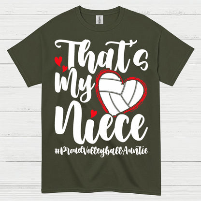 Proud Volleyball Niece Aunt T Shirt