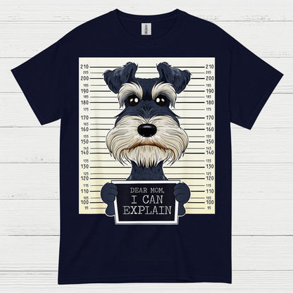 Funny Schnauzer Mugshot Dog Lover T Shirt