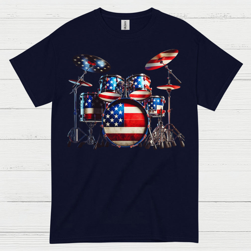 American Flag Drums T Shirt