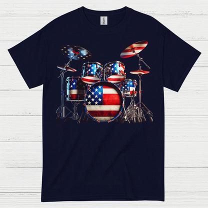 American Flag Drums T Shirt