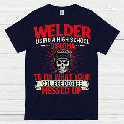 Welder High School Diploma Funny T Shirt