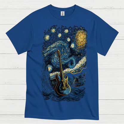 Starry Night Guitar T Shirt