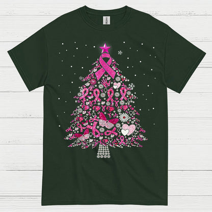 Breast Cancer Awareness Christmas Tree T Shirt