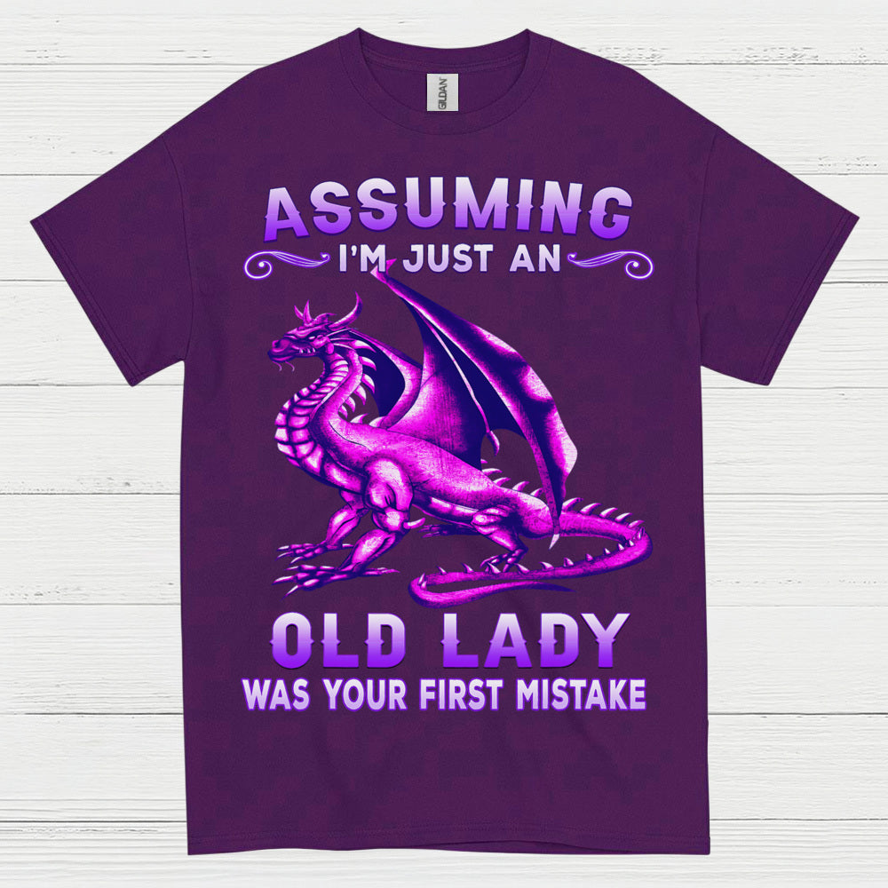 Old Lady Dragon Power T Shirt