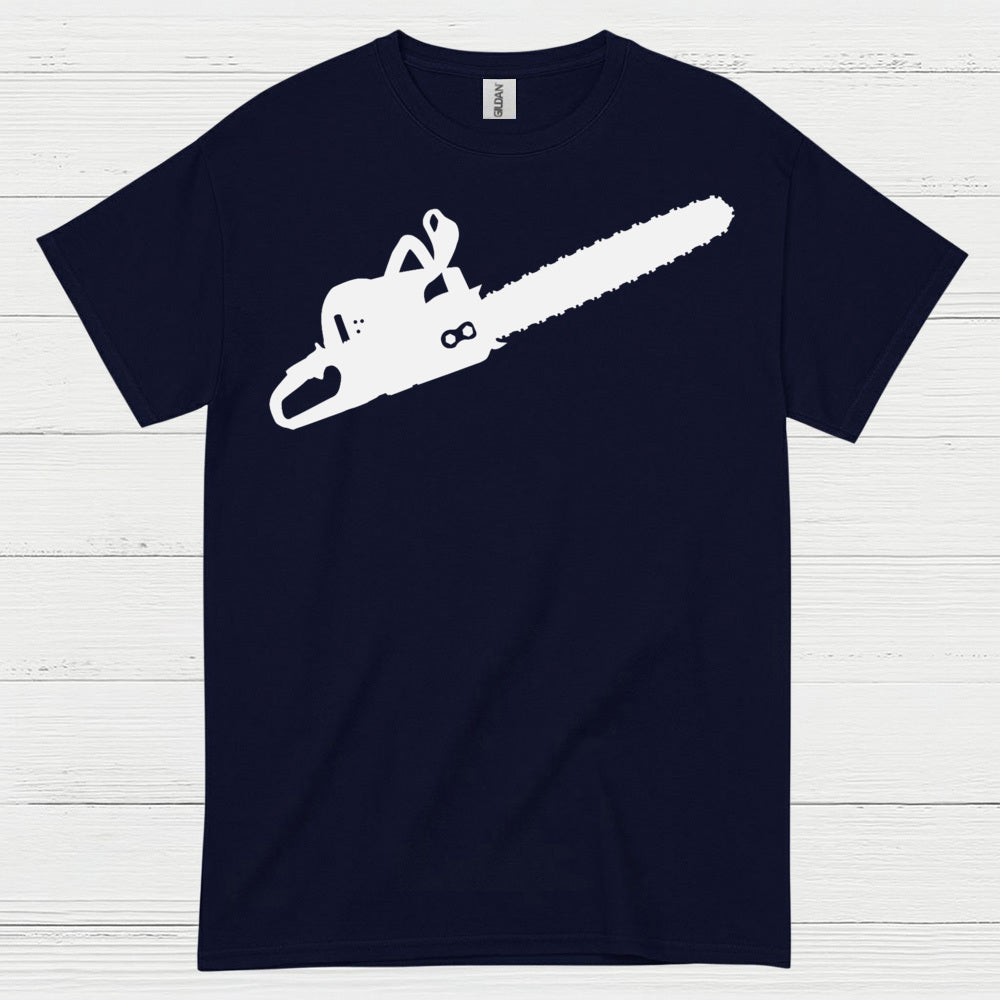 Minimal Chainsaw Silhouette T Shirt