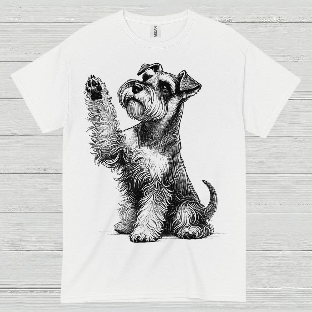 Cute Schnauzer Paw Art Dog Lover T Shirt