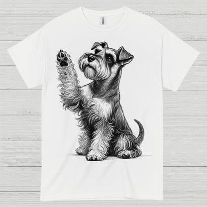 Cute Schnauzer Paw Art Dog Lover T Shirt