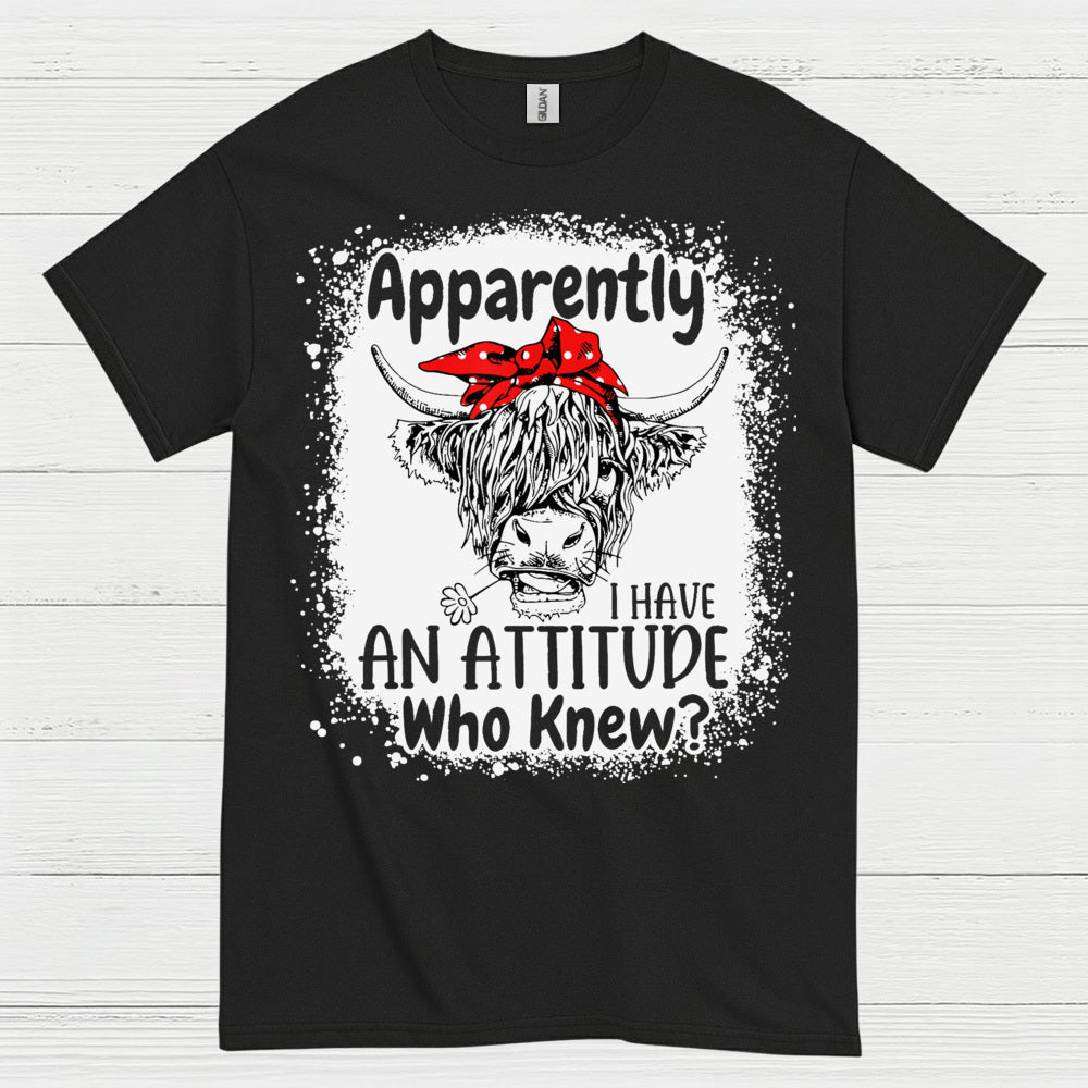 Sassy Highland Cow Attitude T Shirt