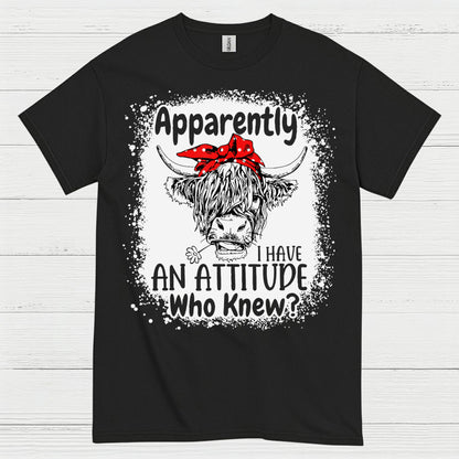 Sassy Highland Cow Attitude T Shirt