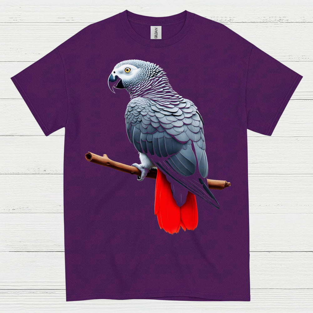 African Grey Parrot Graphic T Shirt